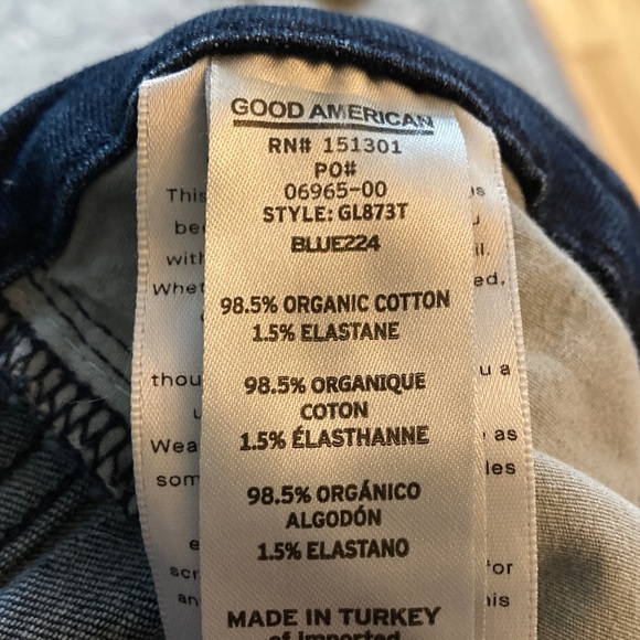 NWOT sz:10 Good American style GL873T Good Legs HighRise Skinny Jeans Dark Wash - Picture 7 of 8